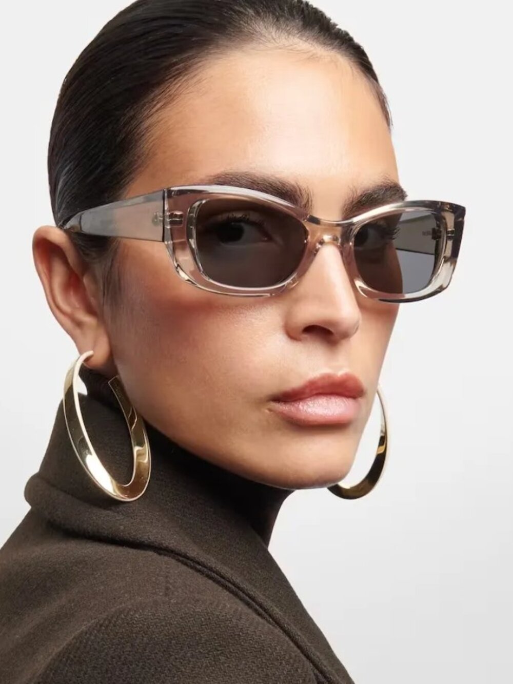 NEW SAINT LAURENT SUNGLASSES SL593 003 BEIGE/SILVER WOMEN EYEWEAR SL 593 003